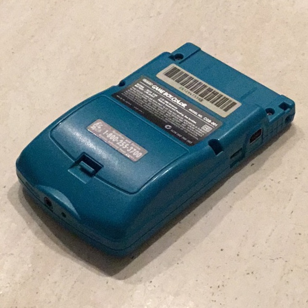 Nintendo Gameboy Color Console System Teal Blue Handheld Game Boy Authentic - Picture 11 of 16